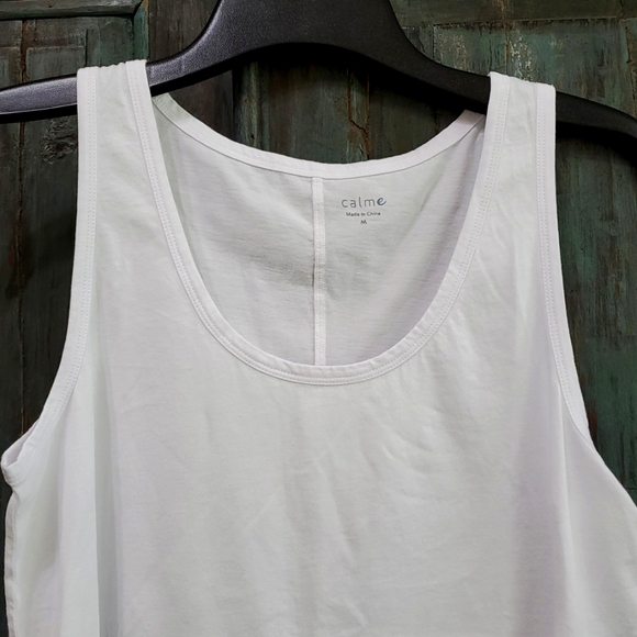 CALME by Johnny Was Tank Top in White, Size Medium, NWOT - Picture 4 of 7